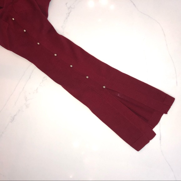 NWT Michael Kors Women's Maroon Sweater top - Picture 7 of 9